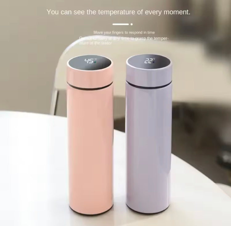 500ML LED Temperature Display Bottle, Stainless Steel Intellective Thermos with Double Bottom, Smart Vacuum Insulated Water Bottle 500ML LED Temperature Display Bottle, Stainless Steel Intellective Thermos with Double Bottom, Smart Vacuum Insulated Water Bottle